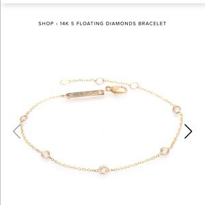Zoe Chicco 14k 4 Floating Diamonds Bracelet